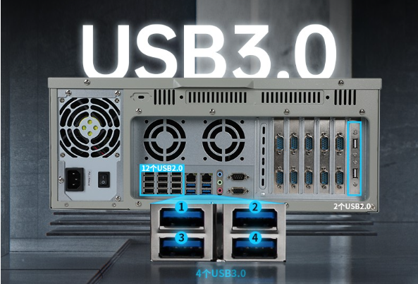 國產化飛騰4U浙江工控機USB口.png